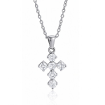 ELENYS Cross Radiant – náhrdelník z prémiové oceli Délka: 40+5 cm / max. 45 cm