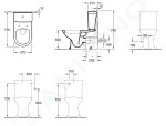 VILLEROY & BOCH - Hommage WC kombi mísa, 370x725 mm, CeramicPlus, bílá 666210R1