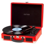 Denver VPL-120 červená / Gramofon / připojení k PC pomocí USB / umožňuje nahrávání LP desek do PC (dvpl120red)