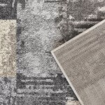 DumDekorace Moderní koberec Panamero - šedý s geometrickým vzorem Šířka: 80 cm | Délka: 150 cm