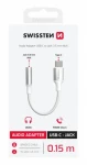 SWISSTEN TEXTILE Audio adaptér USB-C (M) - 3.5mm Jack 0.15m bílá (73502312)