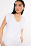 Monnari Trička Dámské tričko s květinovým vzorem Bílá L