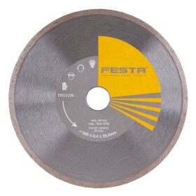 FESTA 21220 Kotouč diamantový, plný, 200mm, 25,4mm
