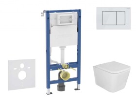 GEBERIT - Duofix Set předstěnové instalace, klozetu Arkas I a sedátka softclose, tlačítko Delta30, alpská bílá SANI11CA3161B