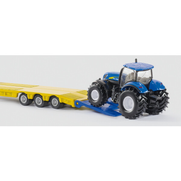 Siku 1805 Tahač s vlekem 2 traktory New Holland 1:87