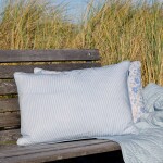 Chic Antique Povlak na polštář Aix Sky Blue/White Stripes 35 × 50 cm, modrá barva, textil