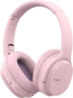 Havit I62 růžová / Bezdrátová sluchátka / mikrofon / doba přehrávání až 8 h / Bluetooth 5.1 / USB-C (I62)