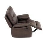 TV a relaxační křeslo s elektrickým ovládáním, potah hnědá látka v dekoru vintage, 1 motor 240V