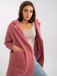Růžový dámský kabát
