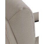 Křeslo kancelářské, béžová ekokůže, kříž kov chromový, houpací mechanismus, čalouněné područky