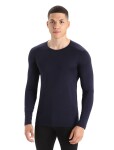 Pánské merino triko dlouhý rukáv ICEBREAKER Mens 200 Oasis LS Crewe, Midnight Navy velikost: M