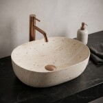 REA - Umyvadlo na desku Amelia Travertine Classic 48 REA-U4210