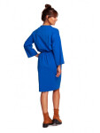 B234 Pletené šaty provázkem královská modř EU