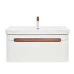 Koupelnová skříňka s umyvadlem a baterií SAT Fusion 97,5x43x45 cm bílá matná mat SATFUSION100WUBA SATFUSION100WUBA