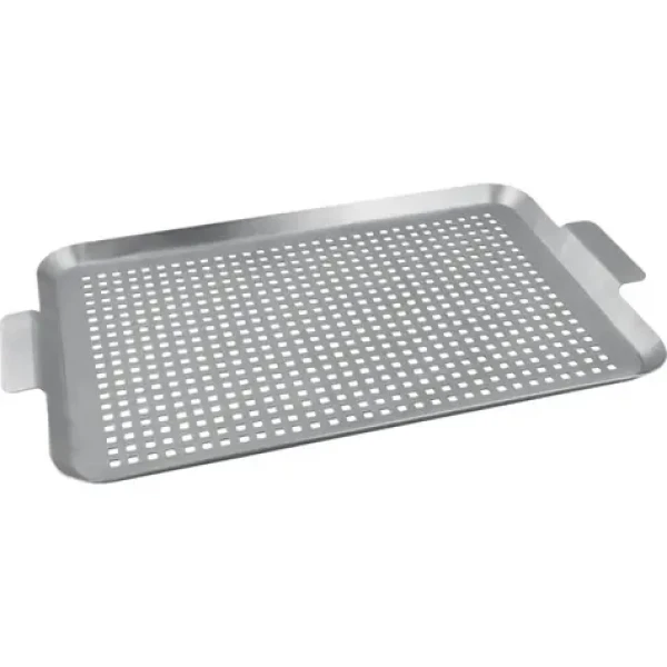 Lamart BBQ Grilovací plech / 50 x 30cm / nerez (8590669307678)