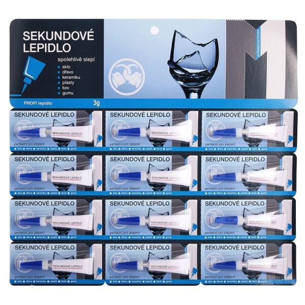 Lepidlo sekundové Slon, plato 12 x 3g, BULDOK