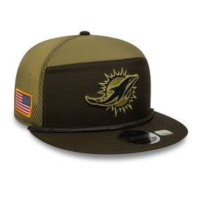 New Era Pánská kšiltovka Miami Dolphins NFL 2025 Salute to Service 9FIFTY Split Panel Trucker Snapback