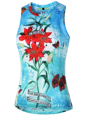 Spodní vrstva CYCOLOGY Tiger Lily, aqua, dámské (Motiv Tiger Lily, velikost M)
