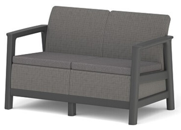 Keter SCANDI LINEA 2 SEATER SOFA - Mountain Grey/Grafit