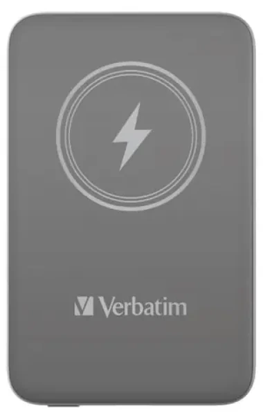 Verbatim Charge 'n' Go Magnetická bezdrátová powerbanka 10000mAh šedá / USB-C / MagSafe / 15-20W (32249)