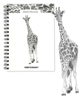 Skicovací spirálový notes B5 - Žirafa