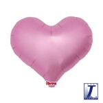 Balónek srdce růžové metalické 63 cm Balónek srdce růžové metalické 63 cm