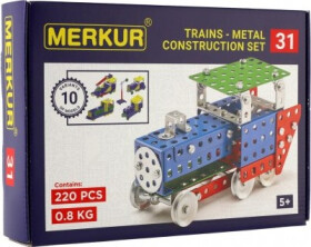 Merkur 031 Železniční modely 211 dílů, 10 modelů
