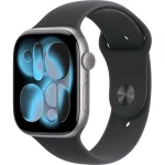 Apple Watch Series 11 GPS+Cellular 42mm Vesmírně šedé hliníkové tělo - Černý sportovní řemínek M/L / 150–200 mm (MF8C4MP/A)