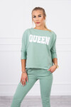 Set s potiskem Queen dark mint UNI