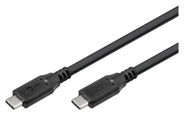 Goobay USB-C černá / USB-C kabel / USB 3.2 / 10 Gbit/s / Power Delivery 60 W / 1,5 m (74206)