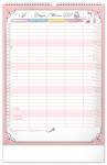 Nástěnný kalendář 2027 Notique Rodinný plánovací Hello Kitty XL, 33 x 46 cm