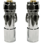 CERANO - Připojovací sada radiátorových ventilů - ruční - rohová - 1/2"/PEX 16x2 mm - chrom CER-478126