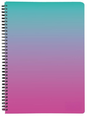 Twin wire blok A4 PP OMBRE růžová