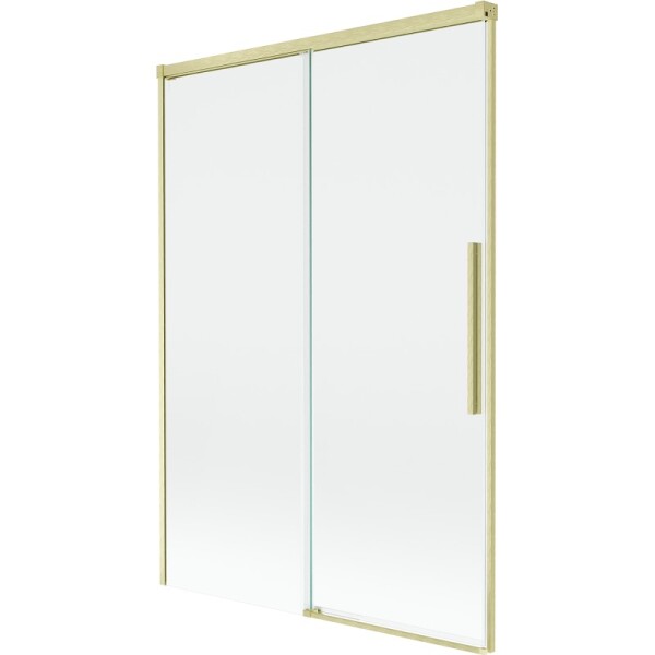 MEXEN/S - Rox vanová zástěna 2-křídlová posuvná 120 x 150, transparent, zlatá kartáčovaná 8C9-120-001-55-00