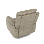 TV a relaxační křeslo s elektrickým ovládáním, potah lanýžová látka v dekoru vintage, 1 motor 240V