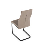 Židle jídelní, cappucino látka, černý kov