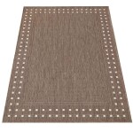 DumDekorace Venkovní hnědý koberec na terasu OUTDOOR PATIO 11 z polypropylenu Šířka: 120 cm | Délka: 170 cm