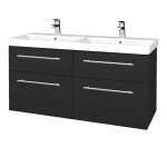 Dřevojas - Umyvadlová skříňka Q MAX SZZ4 120 - N03 Graphite / Úchytka T02 / N03 Graphite 332310B