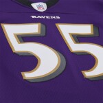 Mitchell & Ness Pánský dres Baltimore Ravens NFL Terrell Suggs #55 2003 Legacy Throwback - Fialová Velikost: S