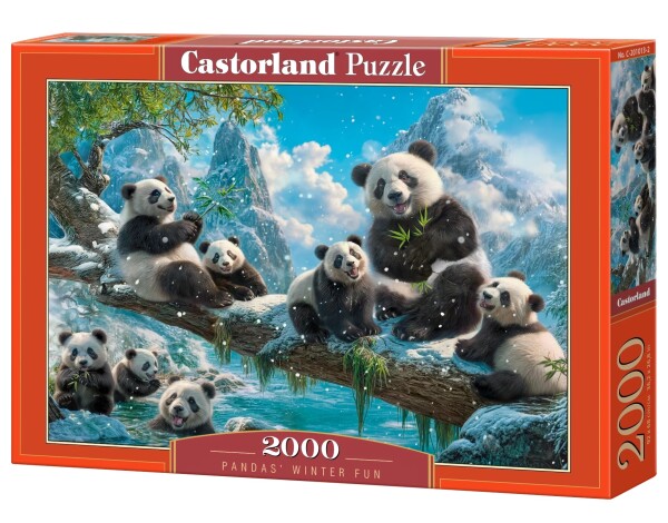 Puzzle Castorland 2000 dílků - Panda's Winter Fun