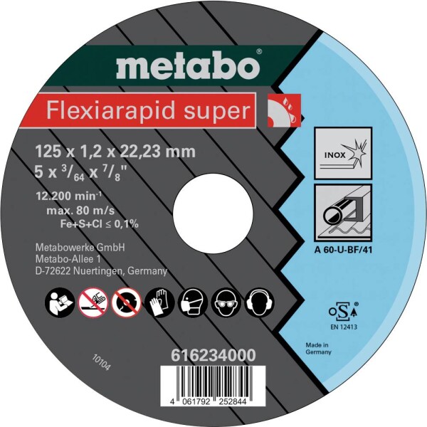 Metabo 616234000 Řezný kotouč 125 mm 25 ks Nerezová ocel