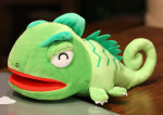 Mamido Plyšový maňásek chameleon 30 cm zelený