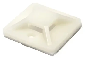 InLine 20 x 20 mm bílá / Příchytka na vázací pásky / samolepicí / 10 ks (59965C)
