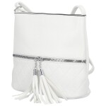 Stylová dámská koženková crossbody kabelka Betty, bílá