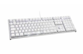 Ducky ONE 2 White Edition PBT MX-Brown bílá / Herní klávesnice / podsvícená / mechanická / drátová (USB) / DE (DKON1808S-BDEPDWZW1)