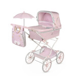 DeCuevas 82075 Skládací kočárek pro panenky REBORN se slunečníkem a doplňky Sophie 2025 - 90 cm