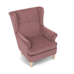 Křeslo ušák, růžová látka, AK-388 PINK2