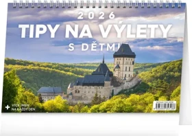 NOTIQUE Stolní kalendář Tipy na výlety s dětmi 2026 / 23.1 x 14.5 cm (PGS-35318)
