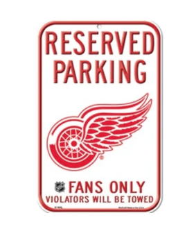 Wincraft Cedule Detroit Red Wings Reserved Parking Sign