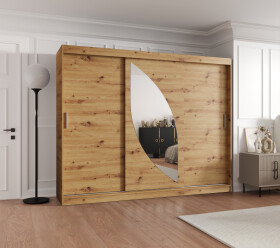 Šatní skříň Abi Milo Rozměry: 250 cm, Barva korpusu + barva dveří: Dub artisan + Dub artisan
